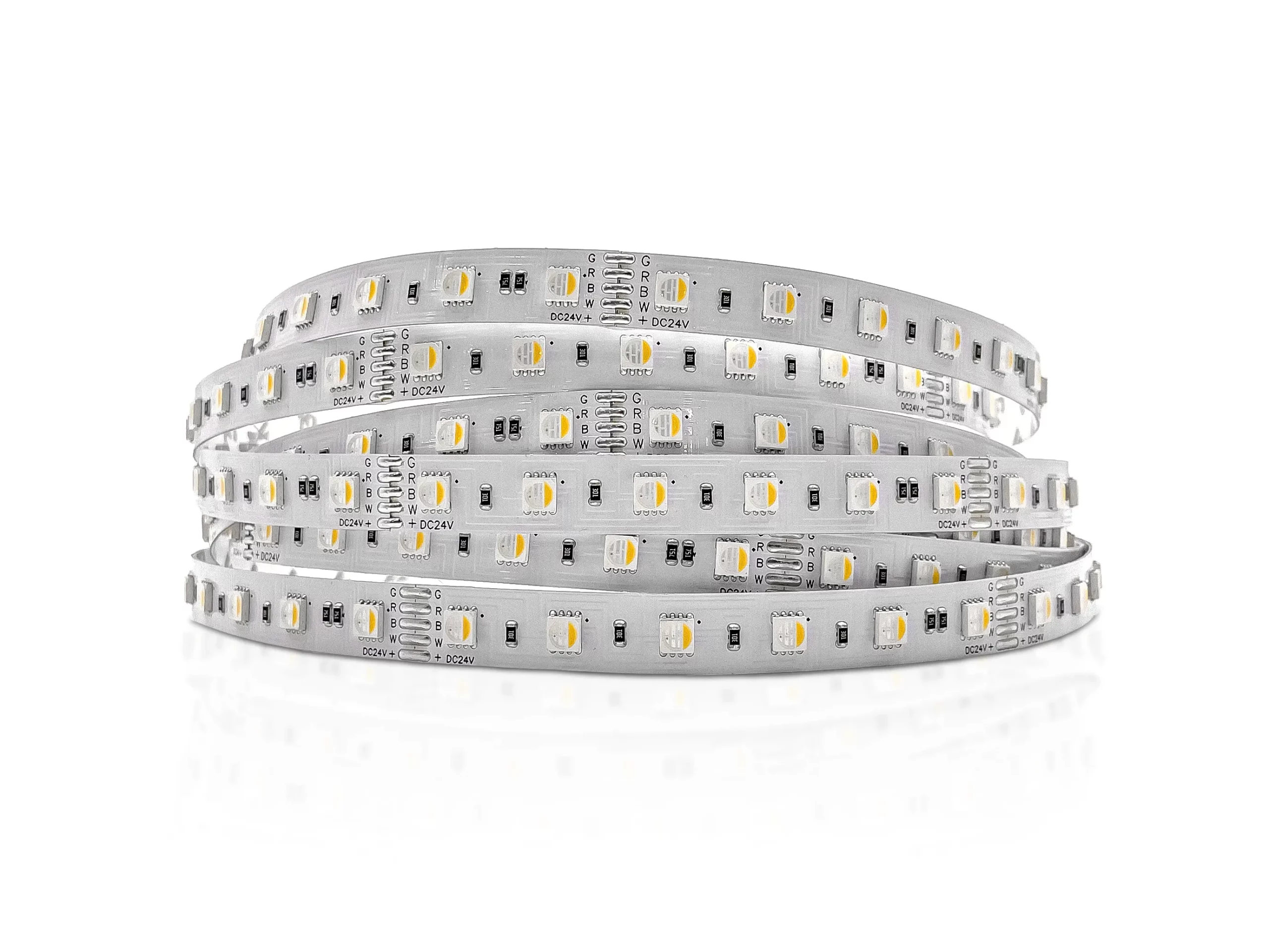 Diffusion SL5-RGB(W)-Indoor - flexible linear LED strip, available in 10mm and 12mm widths, in 16' and 100' rolls or custom cuts every 6 LEDs (100mm or 4").