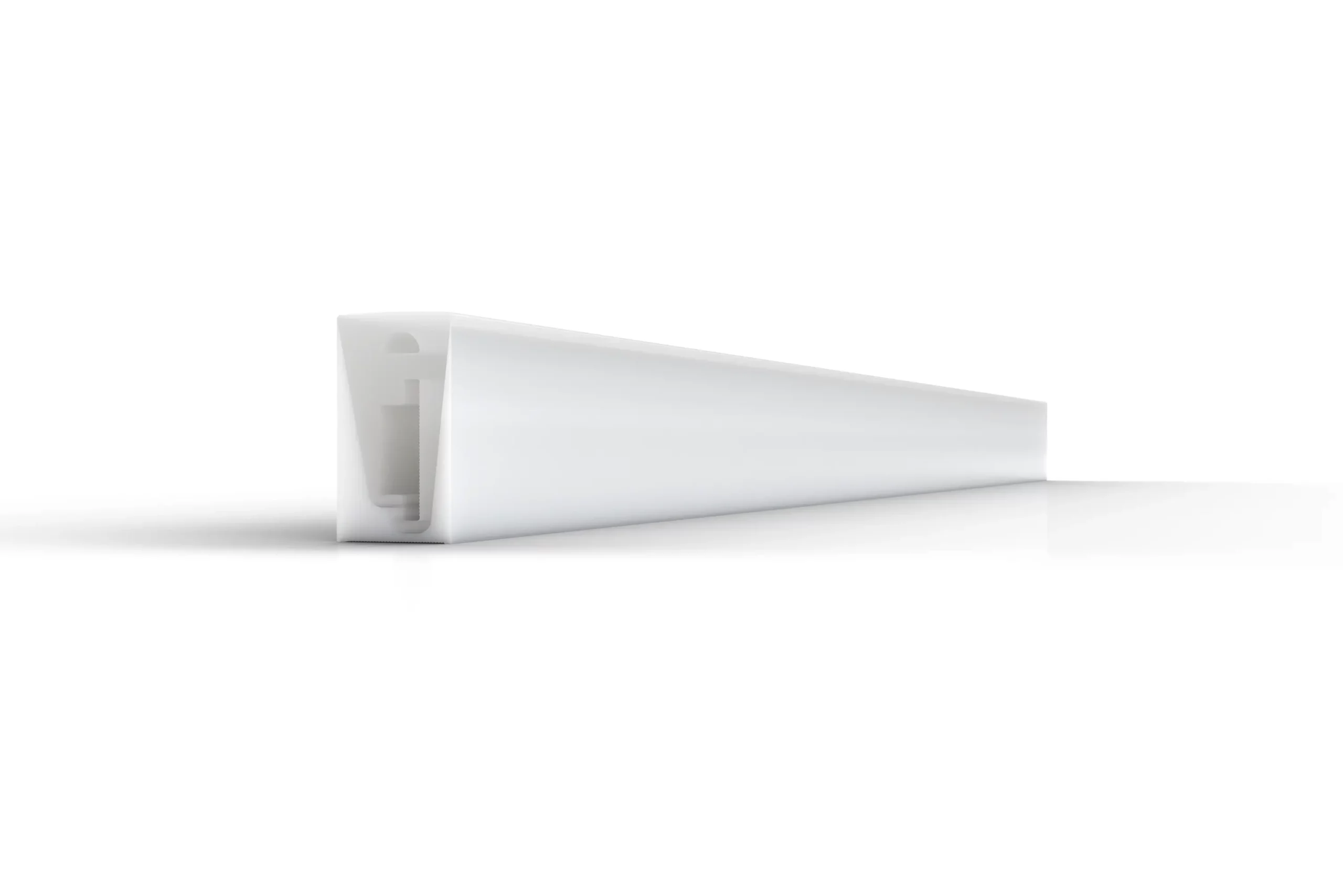 SLC-026F Flexible Channel - Sideways design with mounting hardware for curved applications, by Diffusion.