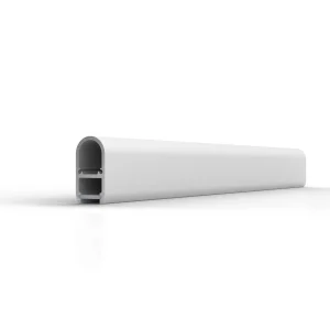 SLC-037C anodized aluminum LED extrusion closet rod with 1.2 mm thick opal polycarbonate lens for zero dotting.
