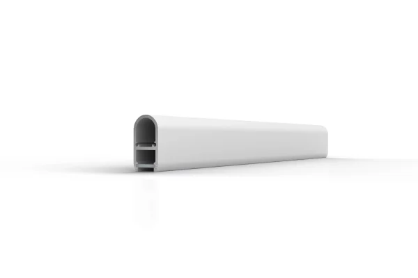 SLC-037C anodized aluminum LED extrusion closet rod with 1.2 mm thick opal polycarbonate lens for zero dotting.