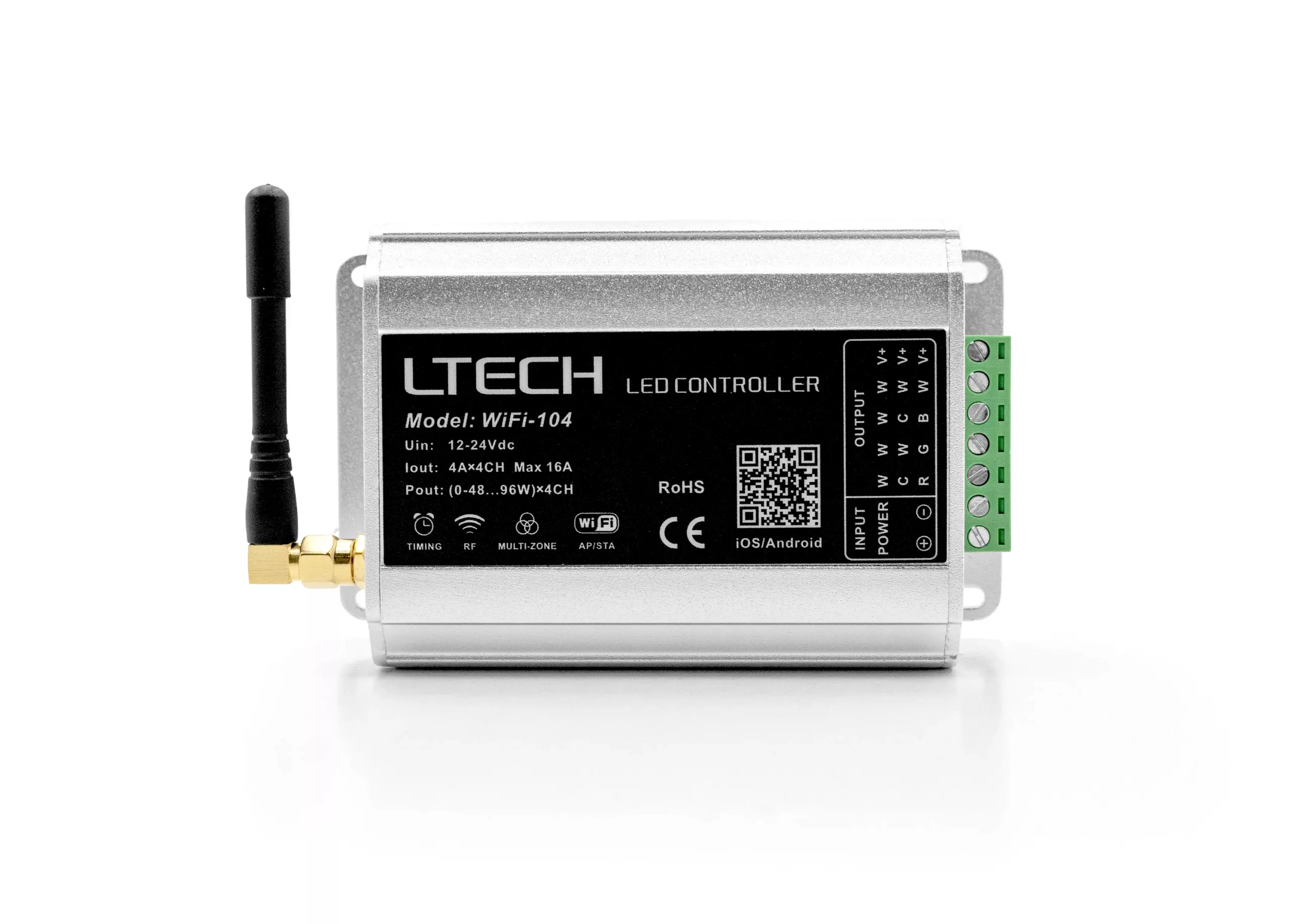 A photo of the LED Controller Wifi-104 A WIFI controlled controller of LED light strip