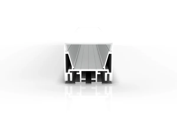 SLC-050SP aluminum LED Channel for surface or ceiling mounting. Opal polycarbonate lens provides soft and even illumination