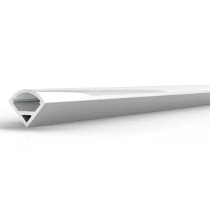 SLC-Micron-107S narrow anodized aluminum channel with mounting hardware, end caps, and opal polycarbonate lens for zero dotting.