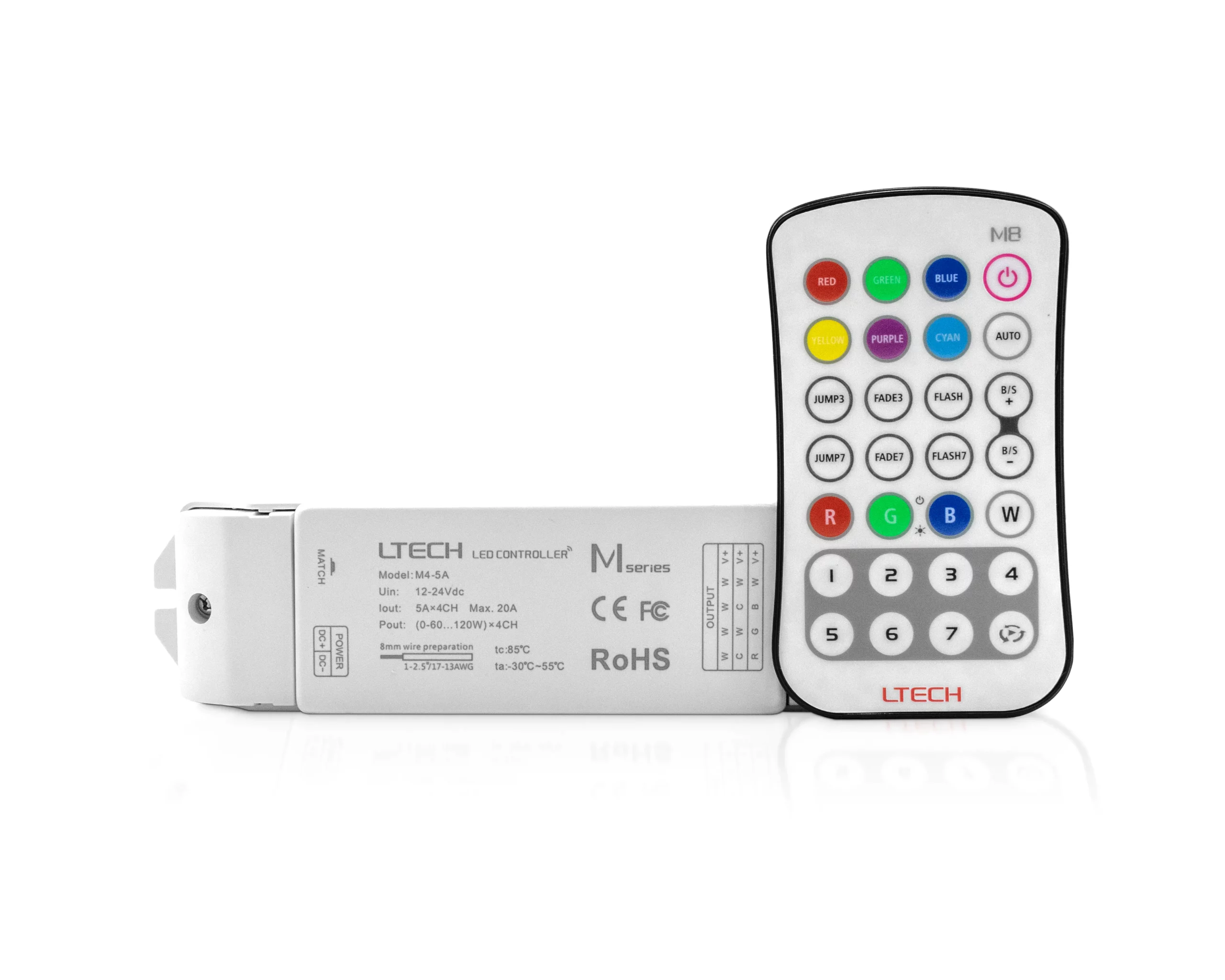 A photo of Diffusion Lighting LED Lighting controller M4-5A with M8 controller