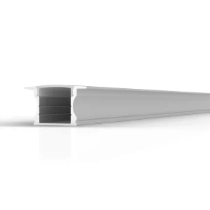 Diffusion SLC-003R - In-floor, anodized aluminum channel with endcaps and 3mm thick opal polycarbonate lens.