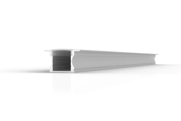 Diffusion SLC-003R - In-floor, anodized aluminum channel with endcaps and 3mm thick opal polycarbonate lens.