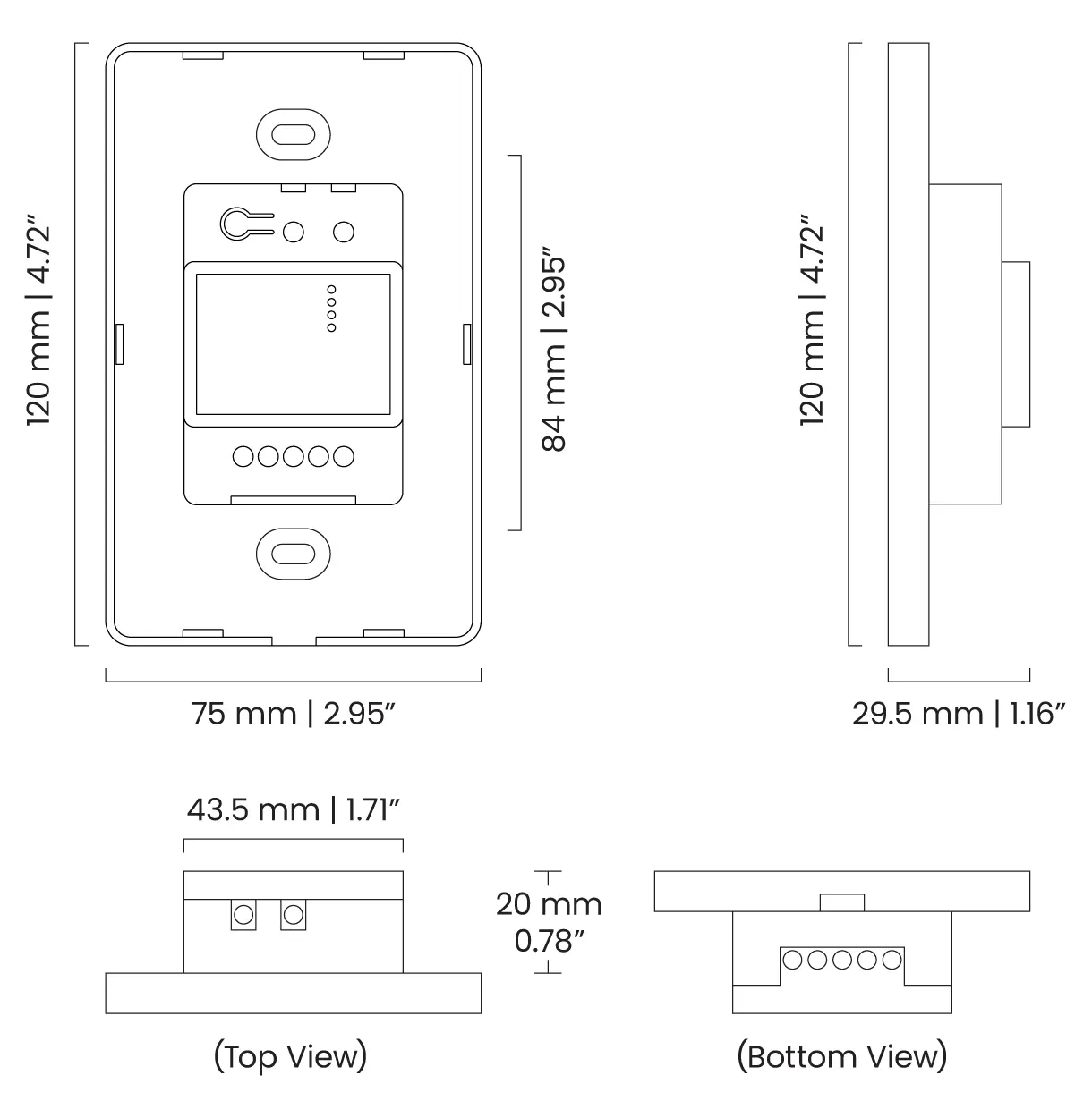 UB4 RGB(W) Touch Panel Diagram